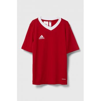 adidas Performance tricou copii culoarea rosu, neted