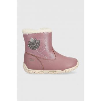 Geox cizme de iarna pentru copii culoarea roz