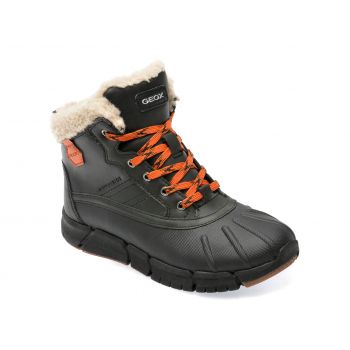 Ghete GEOX negre, J269XE, din piele ecologica