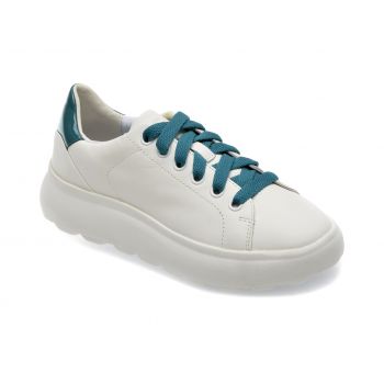 Pantofi GEOX albi, D35TCB, din piele naturala