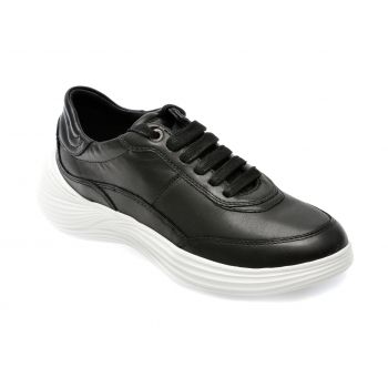 Pantofi GEOX negri, D35TDA, din piele naturala