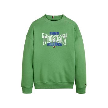 Bluza sport din amestec de bumbac organic cu maneci cazute