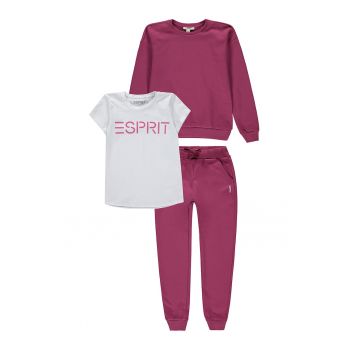 Set de tricou de bumbac - pantaloni sport si bluza sport - 3 piese