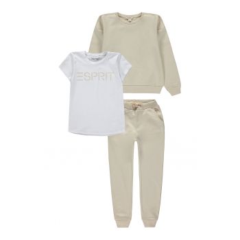 Set de tricou de bumbac - pantaloni sport si bluza sport - 3 piese