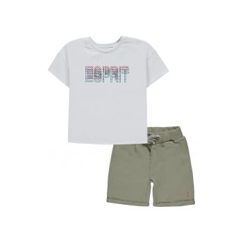 Set de tricou de bumbac si pantaloni scurti - 2 piese