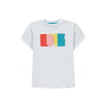 Tricou de bumbac cu imprimeu text