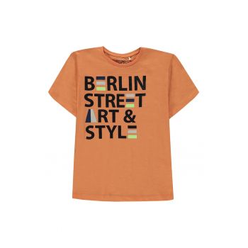 Tricou de bumbac cu imprimeu text