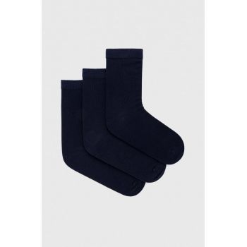United Colors of Benetton sosete 3-pack culoarea albastru marin