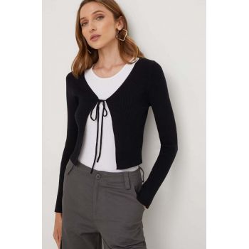Answear Lab cardigan de lana culoarea negru, light