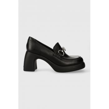 Karl Lagerfeld pantofi de piele ASTRAGON culoarea negru, cu toc drept, KL33830 de firma originali