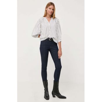 Levi's jeansi 711 DOUBLE BUTTON femei, culoarea albastru marin