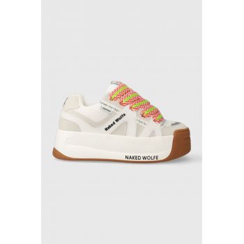 Naked Wolfe sneakers Slide culoarea alb