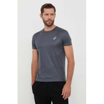 Asics tricou de alergare Core culoarea gri, neted de firma original