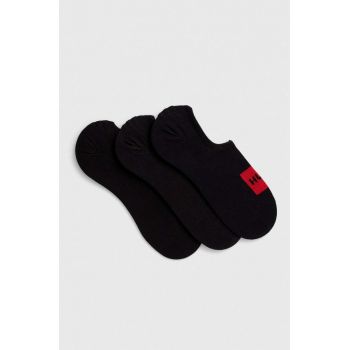 HUGO șosete 3-pack bărbați, culoarea negru 50496082