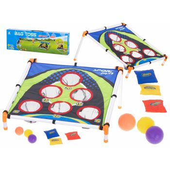 Joc de indemanare pentru copii, Ikonka, aruncare la tinta, cu 3 Saculeti si 3 Bile, dimensiune 71 x 36.5 cm