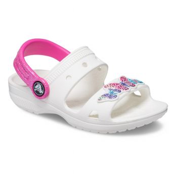 Sandale Crocs Classic Toddler Embellished Sandal Alb - White ieftine