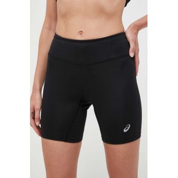 Asics pantaloni scurți de alergare Core Sprinter culoarea negru, neted, high waist