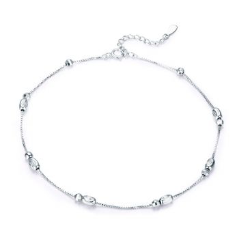 Bratara de glezna din argint Silver Beads ieftina