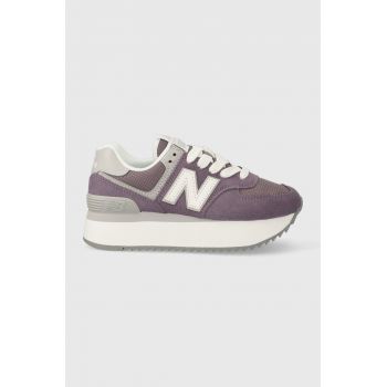 New Balance sneakers WL574ZSP culoarea violet de firma originali