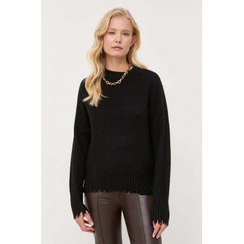 Silvian Heach pulover femei, culoarea negru, călduros ieftin