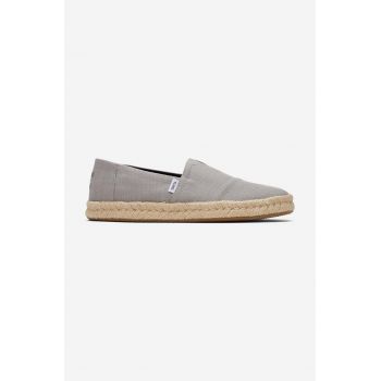 Toms espadrile Alpargata Rope culoarea gri