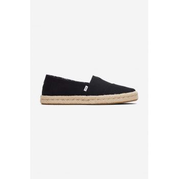 Toms espadrile Toms Alpargata Rope 2.0 10019875 BLACK culoarea negru