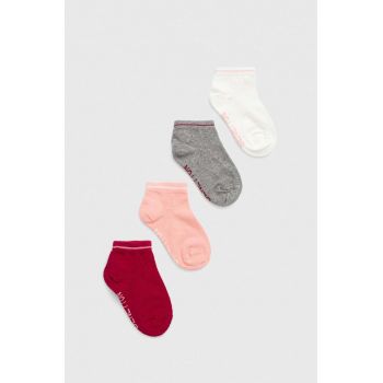 United Colors of Benetton sosete copii 4-pack culoarea roz