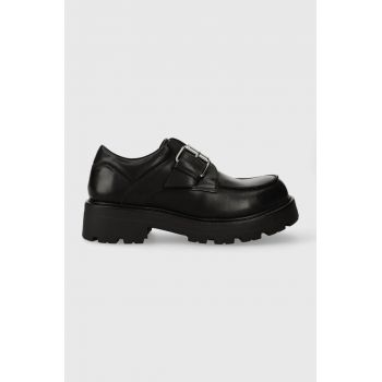 Vagabond Shoemakers mocasini de piele COSMO 2.0 femei, culoarea negru, cu platforma, 5449.301.20