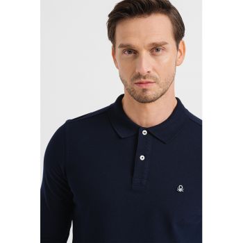 Bluza polo de bumbac cu logo la reducere