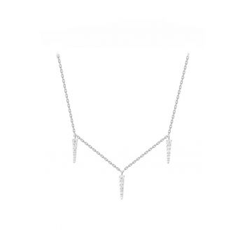 Colier de argint veritabil cu zirconia