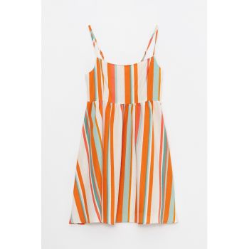 Rochie mini evazata in dungi