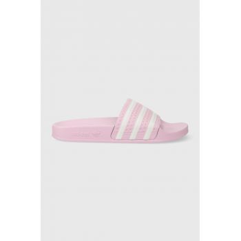 adidas Originals papuci Adilette femei, culoarea roz