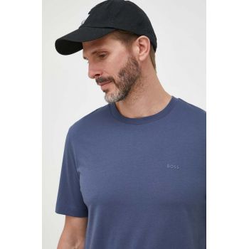 BOSS tricou din bumbac bărbați, culoarea bleumarin, uni 50468347