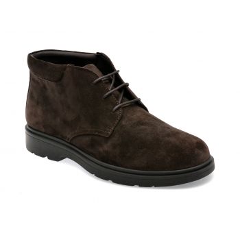 Ghete GEOX maro, U36D1B, din piele intoarsa
