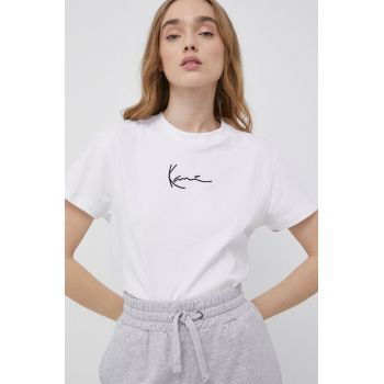 Karl Kani tricou din bumbac culoarea alb