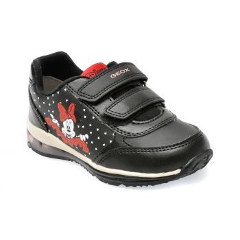 Pantofi GEOX negri, B3685C, din piele ecologica