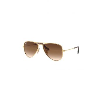 Ray-Ban ochelari de soare copii Junior Aviator culoarea maro, 0RJ9506S