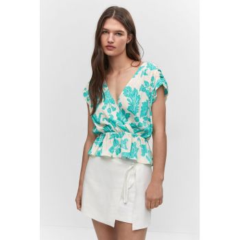 Bluza cu model floral si aspect petrecut Jacky la reducere