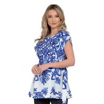 Bluza de bumbac cu model floral Andros