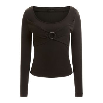 Bluza slim fti cu detaliu inel