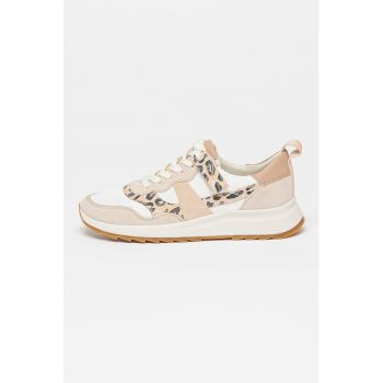 Pantofi sport low-top de piele cu garnituri de piele intoarsa DashLite