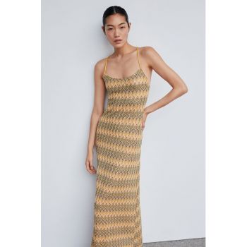 Rochie maxi cu model chevron Serra