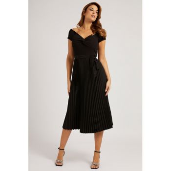 Rochie midi cu pliuri