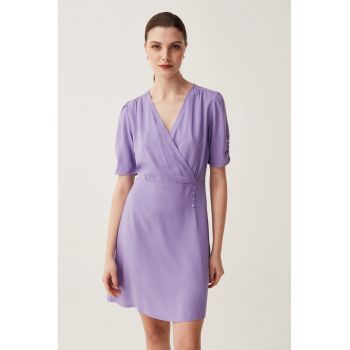 Rochie mini cu decolteu cache-coeur