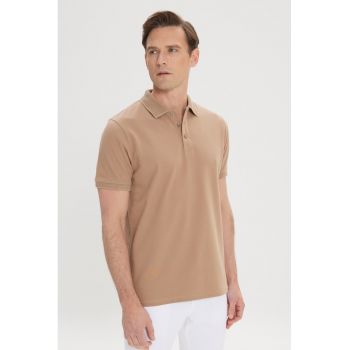 Tricou polo slim fit de bumbac