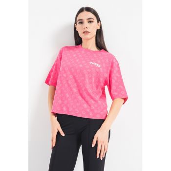 Tricou de bumbac cu model logo