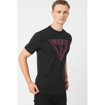 Tricou cu imprimeu logo pentru fitness