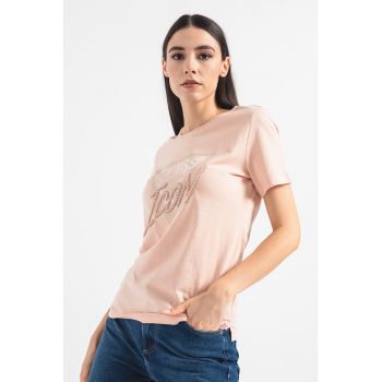 Tricou de bumabc cu logo si margele
