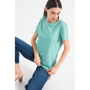 Tricou de bumbac cu logo pentru fitness