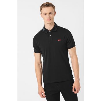 Tricou polo slim fit din amestec de bumbac